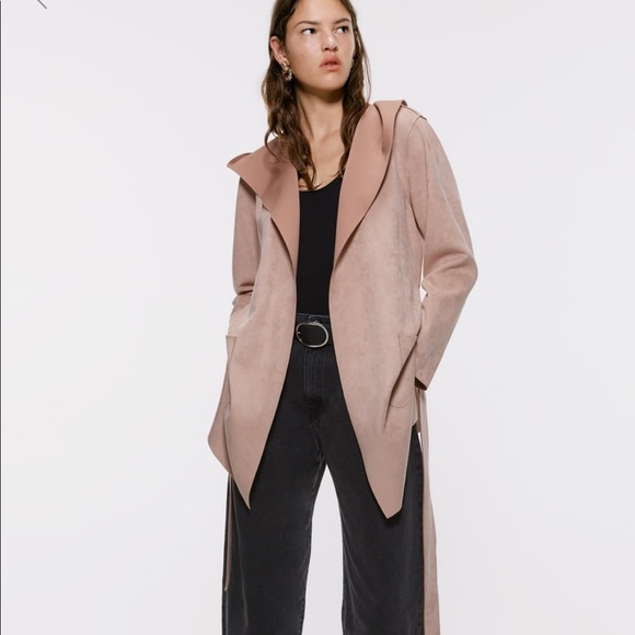 Zara Jackets & Blazers - Zara Pink Faux Suede Coat XS